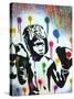 Boxer V Pollock-Abstract Graffiti-Stretched Canvas