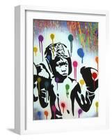 Boxer V Pollock-Abstract Graffiti-Framed Giclee Print