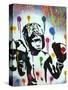 Boxer V Pollock-Abstract Graffiti-Stretched Canvas