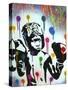 Boxer V Pollock-Abstract Graffiti-Stretched Canvas