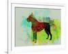 Boxer Watercolor-NaxArt-Framed Art Print