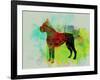 Boxer Watercolor-NaxArt-Framed Art Print