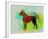 Boxer Watercolor-NaxArt-Framed Art Print