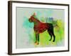 Boxer Watercolor-NaxArt-Framed Art Print