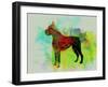 Boxer Watercolor-NaxArt-Framed Art Print