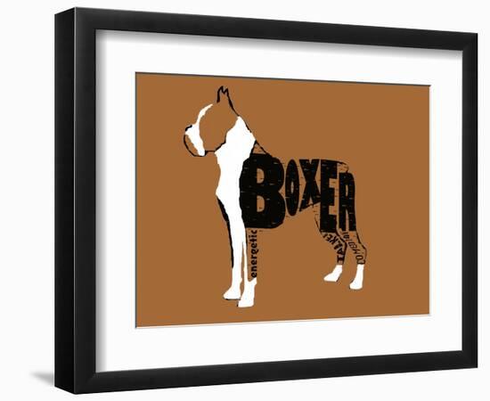 Boxer Word 2-Karen Williams-Framed Premium Giclee Print