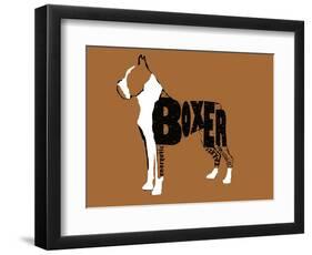 Boxer Word 2-Karen Williams-Framed Premium Giclee Print