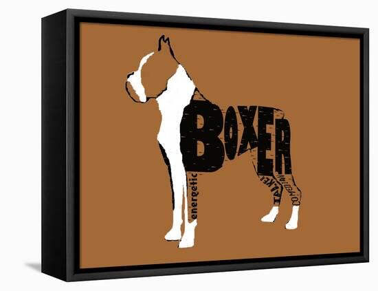 Boxer Word 2-Karen Williams-Framed Stretched Canvas