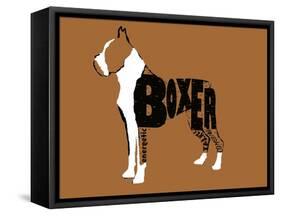 Boxer Word 2-Karen Williams-Framed Stretched Canvas