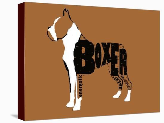 Boxer Word 2-Karen Williams-Stretched Canvas
