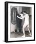 Boxer Working Out at Gym-null-Framed Photo