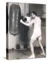 Boxer Working Out at Gym-null-Stretched Canvas