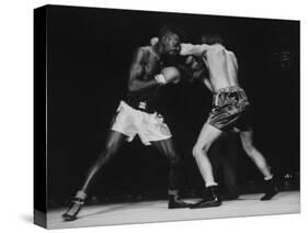 Boxers Competing in Golden Gloves Bout, 1940-Gjon Mili-Stretched Canvas