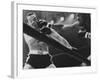Boxers Ingemar Johansson and Floyd Patterson During Title Bout-George Silk-Framed Premium Photographic Print