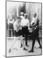 Boxers Marty Cutler and Jack Johnson Photograph-Lantern Press-Mounted Art Print