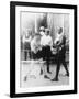 Boxers Marty Cutler and Jack Johnson Photograph-Lantern Press-Framed Art Print