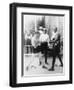 Boxers Marty Cutler and Jack Johnson Photograph-Lantern Press-Framed Art Print