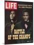 Boxers Muhammad Ali and Joe Frazier, March 5, 1971-John Shearer-Mounted Premium Photographic Print