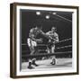 Boxers Ray Robinson and Carmen Basilio Fighting in the Ring-George Silk-Framed Premium Photographic Print