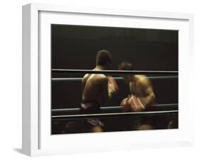 Boxers Seen from Between the Ropes-null-Framed Photographic Print