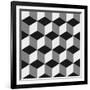 Boxes Illusion Copy-yobidaba-Framed Art Print