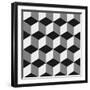 Boxes Illusion Copy-yobidaba-Framed Art Print