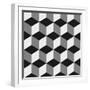 Boxes Illusion Copy-yobidaba-Framed Art Print