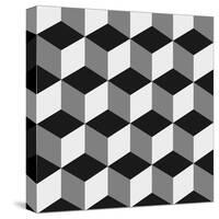 Boxes Illusion Copy-yobidaba-Stretched Canvas