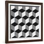 Boxes Illusion Copy-yobidaba-Framed Art Print