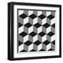Boxes Illusion Copy-yobidaba-Framed Art Print