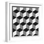 Boxes Illusion Copy-yobidaba-Framed Art Print