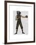 Boxing Bulldog Full-Fab Funky-Framed Art Print