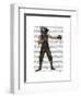 Boxing Bulldog Full-Fab Funky-Framed Art Print