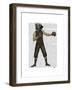 Boxing Bulldog Full-Fab Funky-Framed Art Print