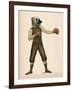 Boxing Bulldog Full-Fab Funky-Framed Art Print