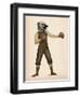 Boxing Bulldog Full-Fab Funky-Framed Art Print