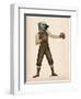 Boxing Bulldog Full-Fab Funky-Framed Art Print