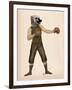 Boxing Bulldog Full-Fab Funky-Framed Art Print