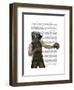 Boxing Bulldog Portrait-Fab Funky-Framed Art Print