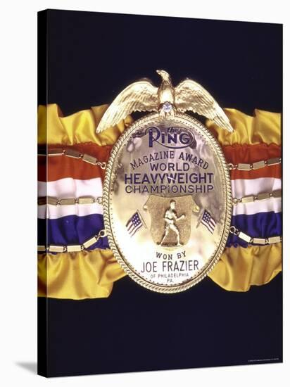 Boxing Champ Joe Frazier's "The Ping Magazine Award World Heavyweight Championship" Medal-John Shearer-Stretched Canvas