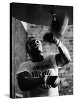 Boxing Champ Joe Frazier Working Out for His Scheduled Fight Against Muhammad Ali-John Shearer-Stretched Canvas