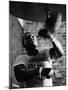 Boxing Champ Joe Frazier Working Out for His Scheduled Fight Against Muhammad Ali-John Shearer-Mounted Premium Photographic Print