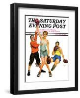 "Boxing Champ," Saturday Evening Post Cover, January 9, 1937-Monte Crews-Framed Giclee Print