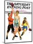 "Boxing Champ," Saturday Evening Post Cover, January 9, 1937-Monte Crews-Mounted Giclee Print