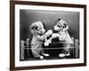 Boxing Dogs-null-Framed Photographic Print