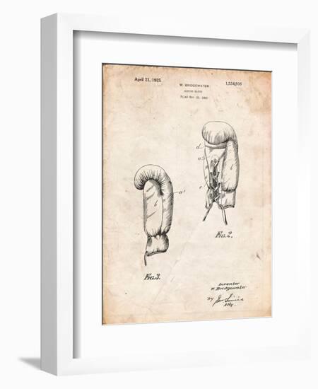 Boxing Glove 1925 Patent-Cole Borders-Framed Art Print