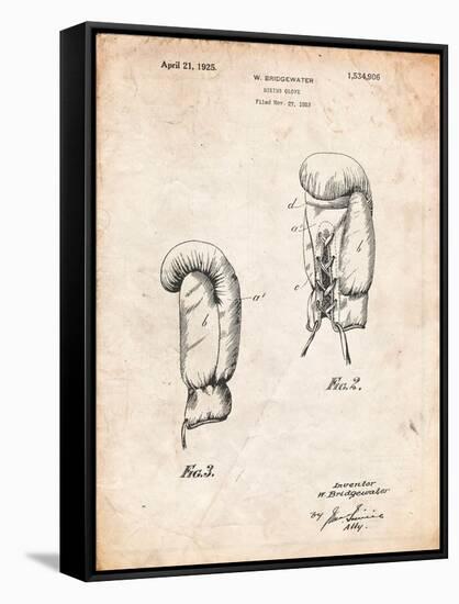 Boxing Glove 1925 Patent-Cole Borders-Framed Stretched Canvas