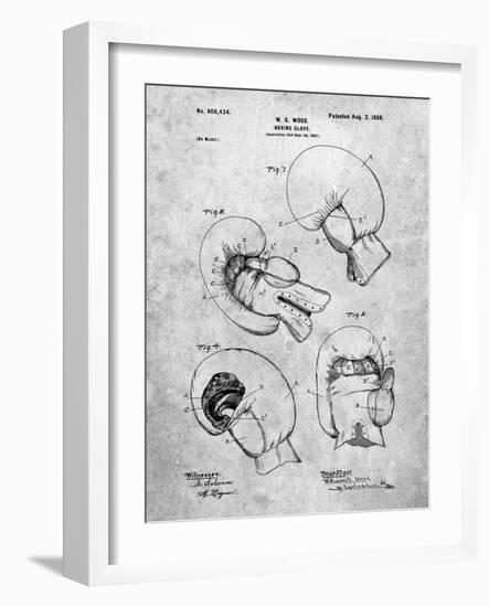 Boxing Glove Patent 1898-Cole Borders-Framed Art Print