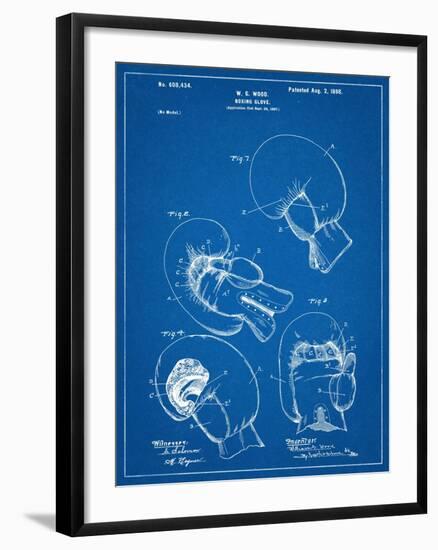 Boxing Glove Patent 1898-null-Framed Art Print