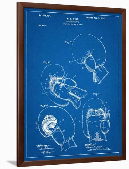 Boxing Glove Patent 1898-null-Framed Art Print